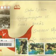 2024.- Kínai - díjjegyes boríték -ajánlott levél - légiposta