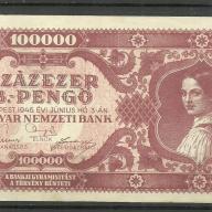 1946.- Százezer B.- pengő - 1 x hajtott - 100 000