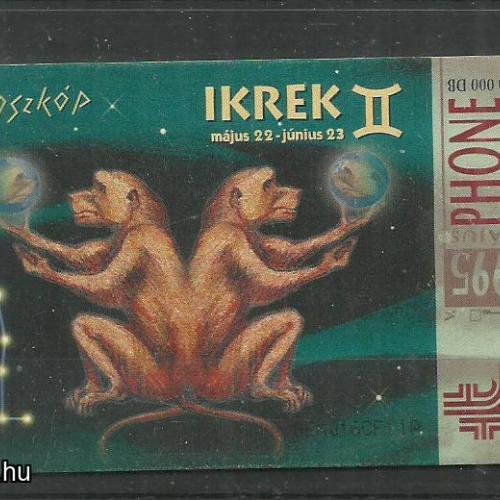 1995.- Horoszkóp - Iker - Magyar Telefonkártya