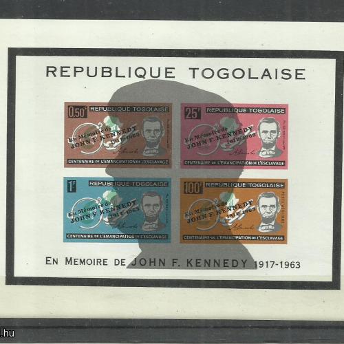1963.- Togo - vágott blokk - MNH/** - Kennedy és Lincoln