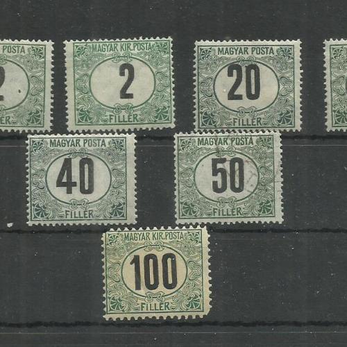 1903 - zöldportó - MNH/** -  7 db