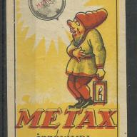 1920.- Számolócédula - 1 db - METAX izzólámpa