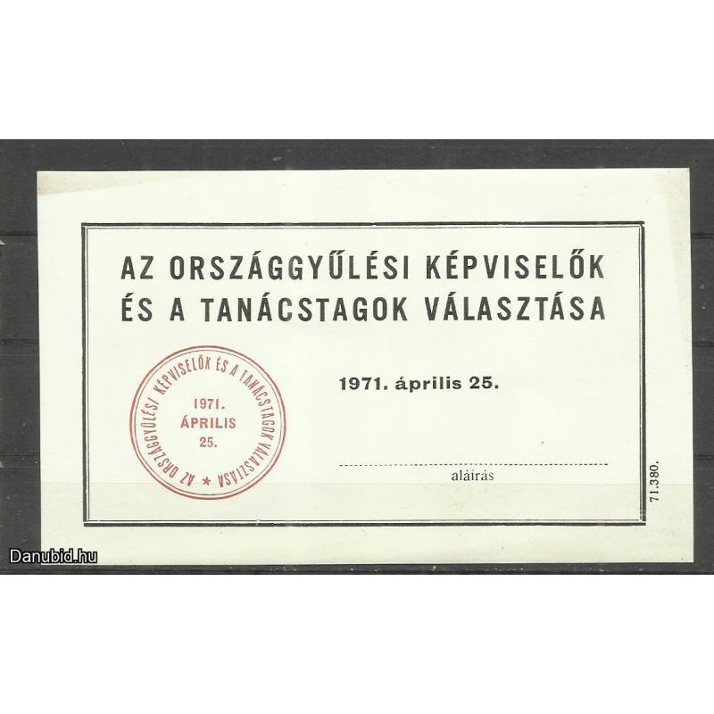1971.- Az Országgyűlési képviselők .........