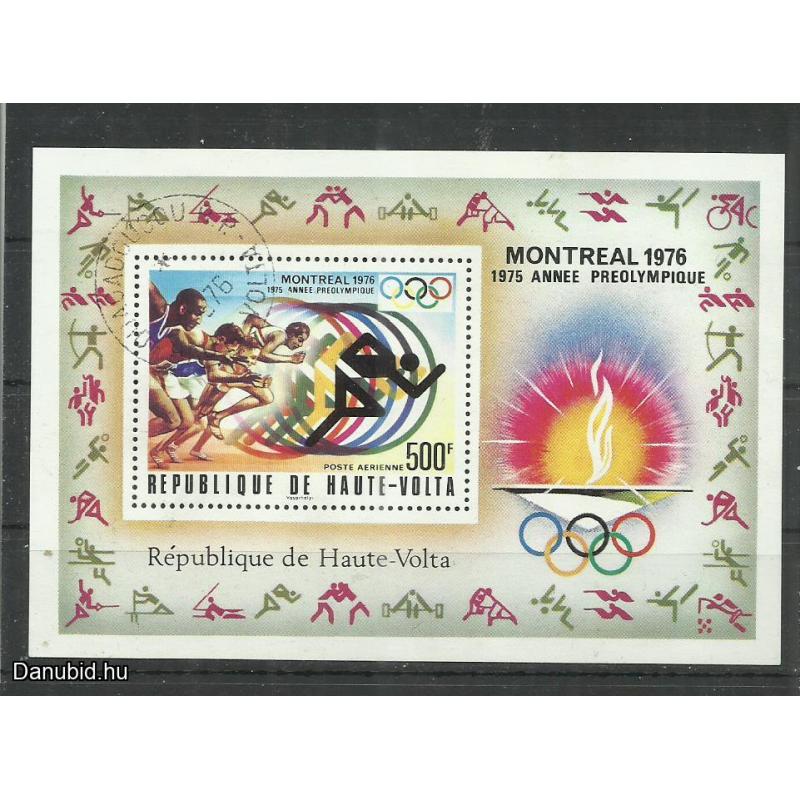 1976.- Felső - Volta - MNH/** - Olimpia - Montreál - blokk és sor