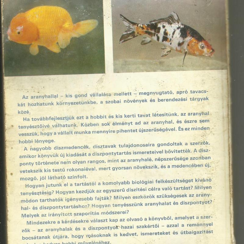 Aranyhal tenyésztés - könyv  - Pénzes