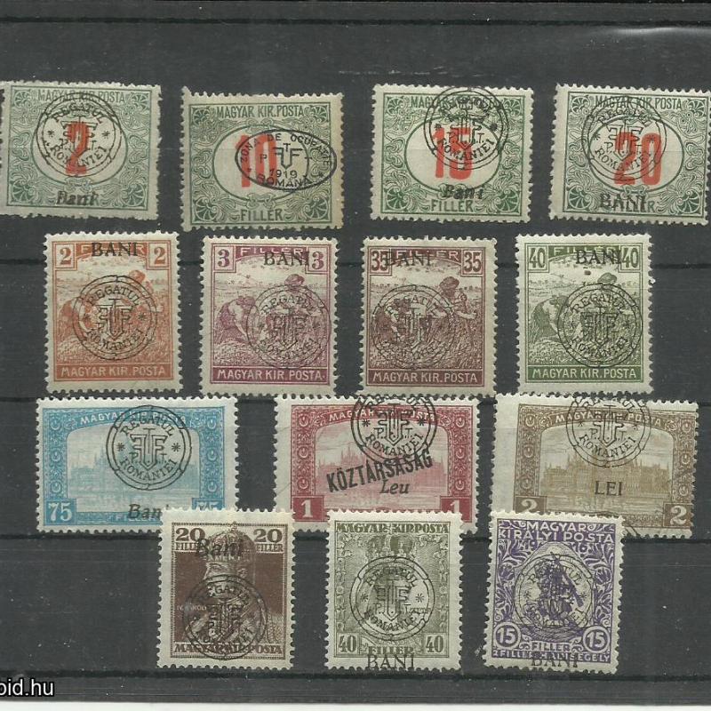 1919 - Román megszállás 14 db- posta tiszta