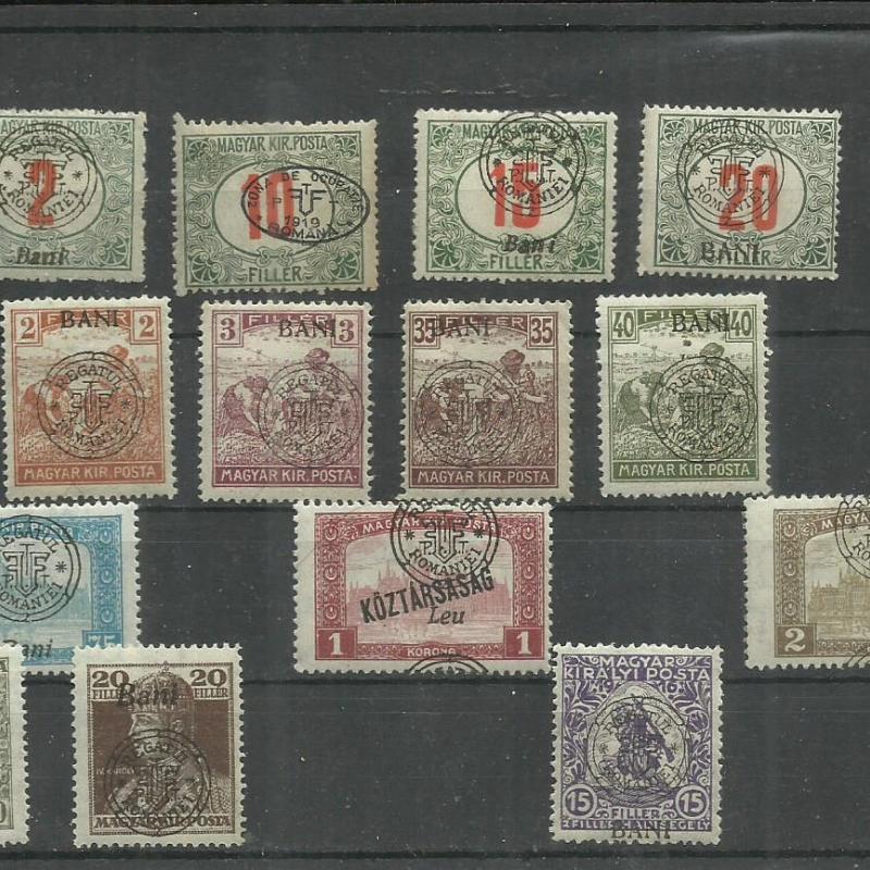 1919 - Román megszállás 14 db- posta tiszta