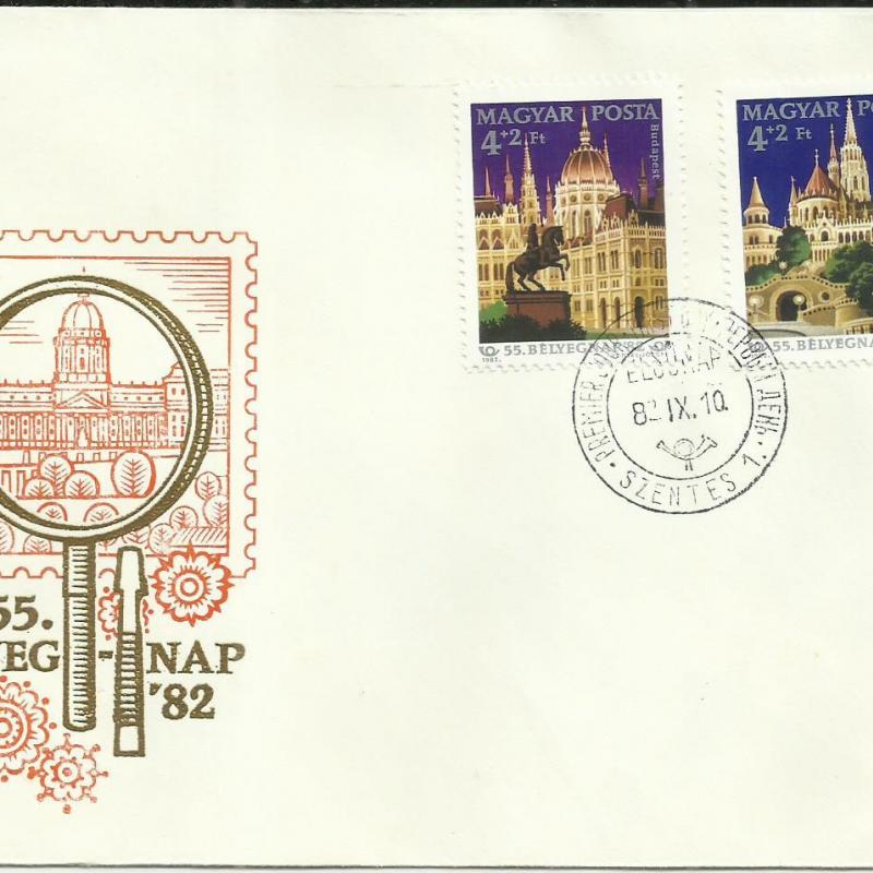 1982.- boríték -grafika - F.D.C. + 55.-bélyegnap'82