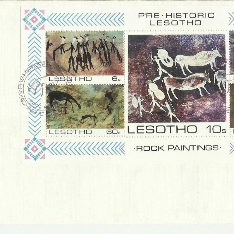 1983.- Lesotho - FDC -  MNH/** - Sziklafestmények - blokk