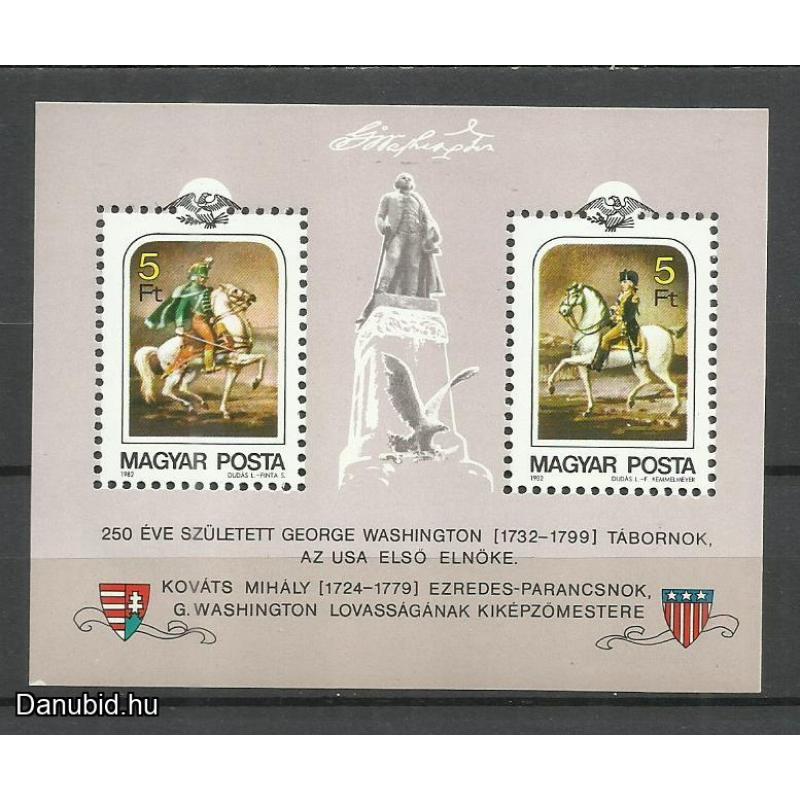 1982.- Magyarország - George Washington - blokk - MNH/ **