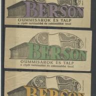 1920.-  3 db számolócédula - Berson - gumisarok és talp