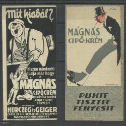 1920.-  1 db számolócédula - Mágnás cipő krém