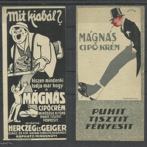 1920.-  1 db számolócédula - Mágnás cipő krém