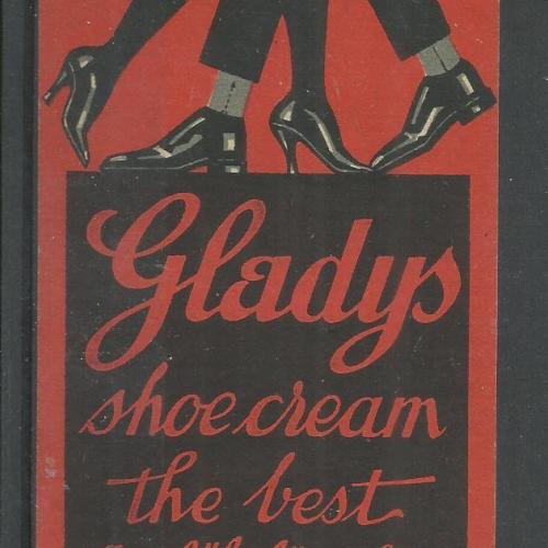 1920.-  1 db számolócédula - Gladys az előkelő világ cipőkrémje