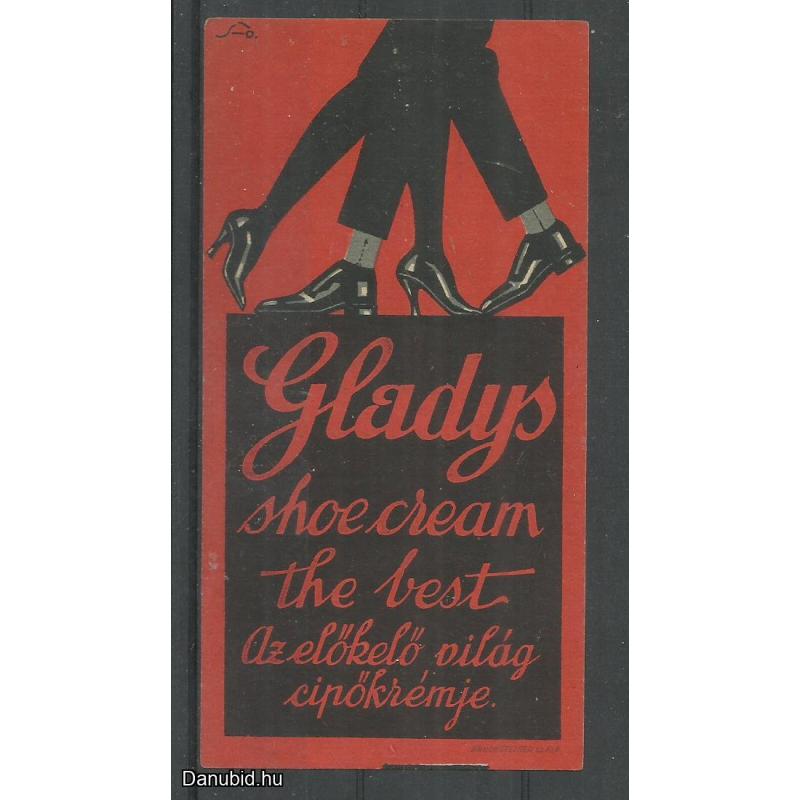 1920.-  1 db számolócédula - Gladys az előkelő világ cipőkrémje