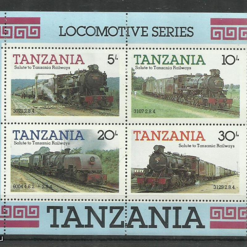 1985.- Tanzánia - blokk - MNH/** - Mozdony sorozat