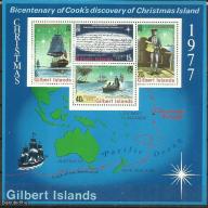 1977.- Gilbert-szigetek - blokk - MNH/** - James Cook kapitány hajója