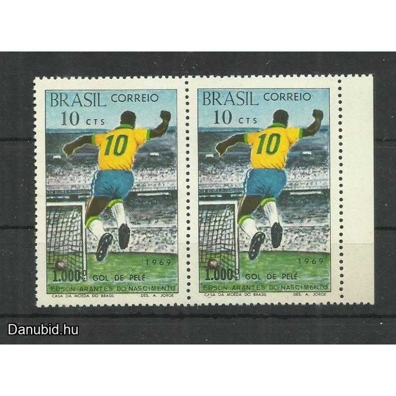 1969.- Brazilia - MNH/** - 2 x Pelé gólt lőtt