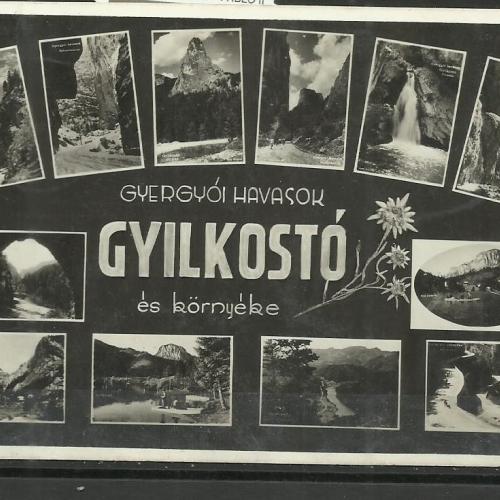1942.- Gyilkostó - futott képeslap