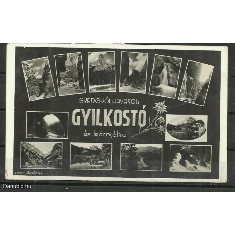 1942.- Gyilkostó - futott képeslap