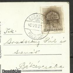 1942.- Gyilkostó - futott képeslap