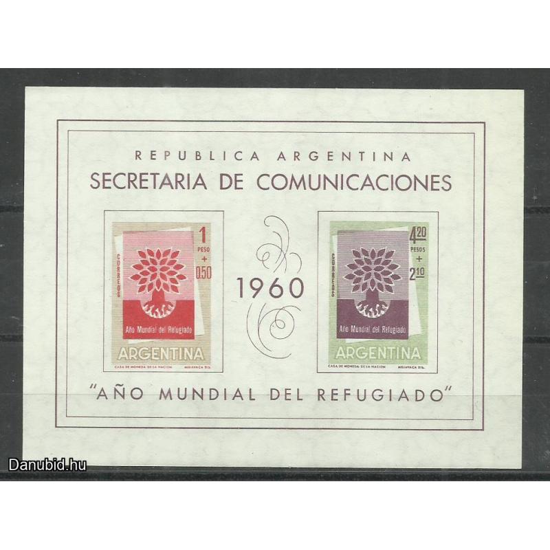 1960.- Argentína - MNH/** - A menekültek világéve – fogazatlan kisív