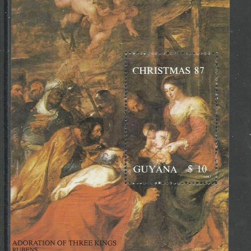 1987.- Guyana - MNH/** - blokk - Rubens festmény - Karácsony