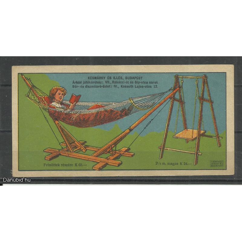 1920.-  1 db számolócédula - Árkád - Késmárky - Függőágy