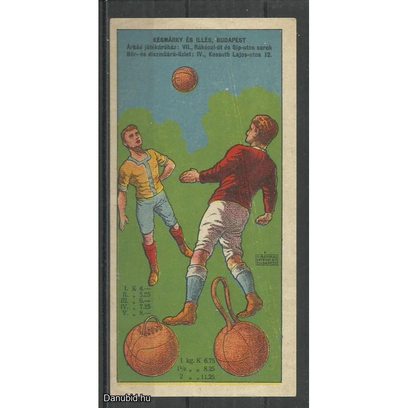 1920.-  1 db számolócédula - Árkád - Késmárky - Labda