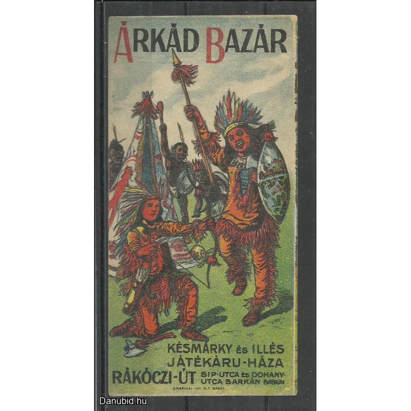 1920.-  1 db számolócédula - Árkád - Késmárky - Indián