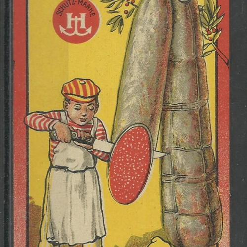 1920.- 1 db számolócédula -  Herz Ármin szalámi a legjobb