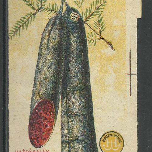 1920.- 1 db számolócédula -  Herz Ármin szalámi a legjobb
