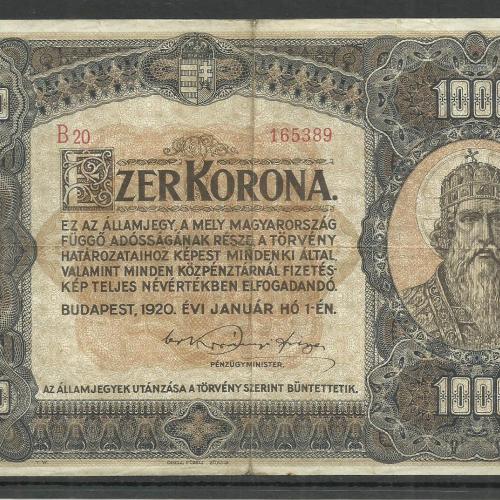 1920. - 1000 - Korona - használt