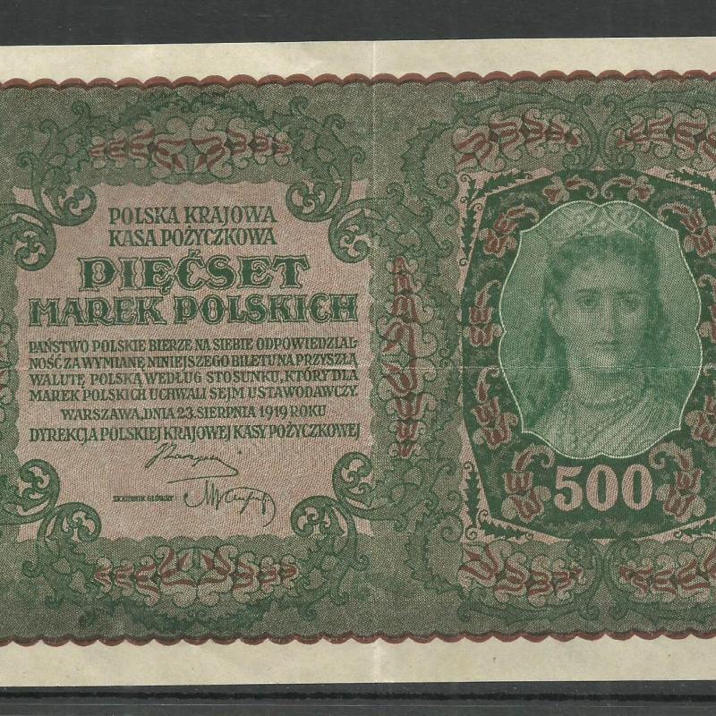 1919.- Lengyelország - 500 Marek Polskich