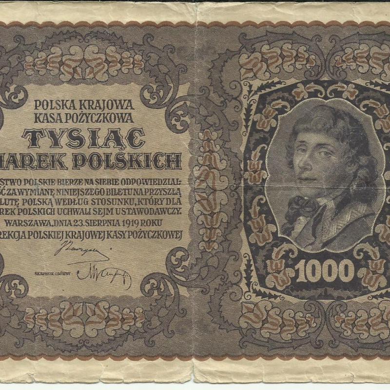 1919.- Lengyelország - 1000 Marek Polskich