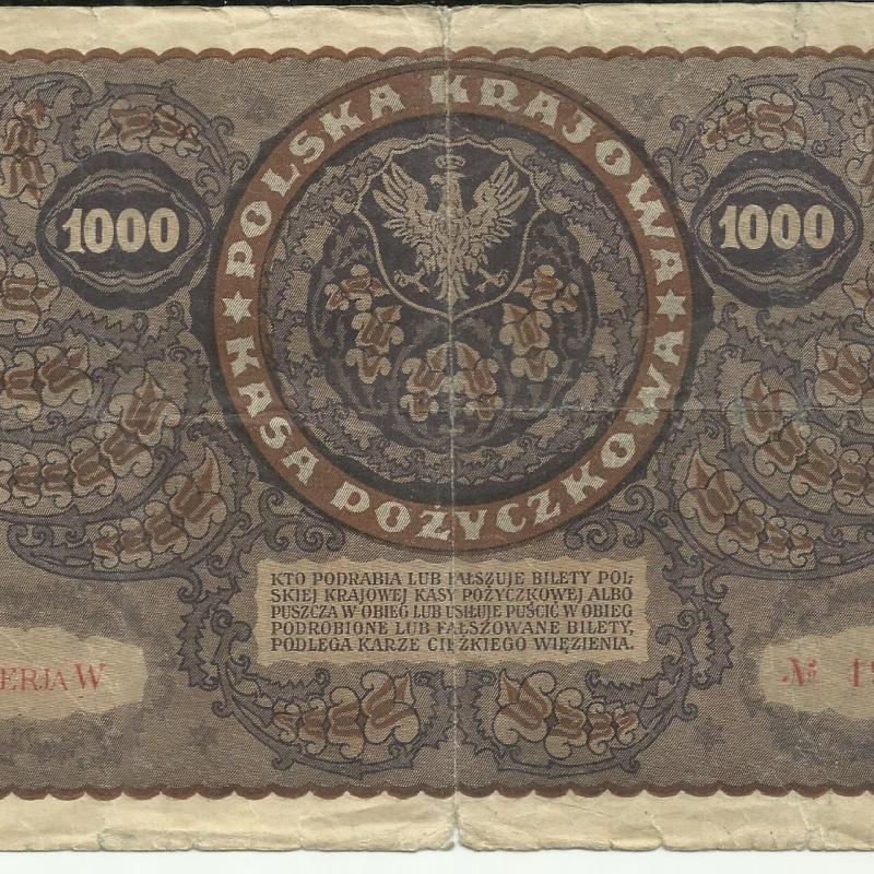 1919.- Lengyelország - 1000 Marek Polskich