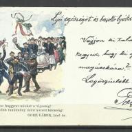1900.- Göre Gábor - futott képeslap - Lyó egésségöt és hasolló lyókat
