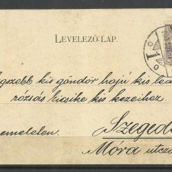 1900.- Göre Gábor - futott képeslap - Lyó egésségöt és hasolló lyókat