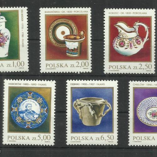 1981 .- Lengyelország - MNH/** - Porcelán és fajansz tárgyak