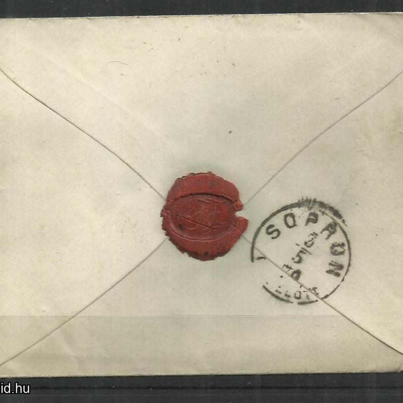 1879.- Levél - Nagy-Marton - Sopron - 5kr színes számú