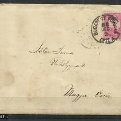 1888.- Levél - Budapest - Magyar-Óvár - 5kr színes számú