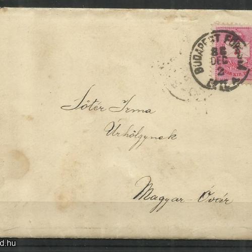 1888.- Levél - Budapest - Magyar-Óvár - 5kr színes számú