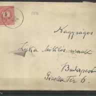 1892.- Levél - Varasdin -Budapest - 5kr fekete számú