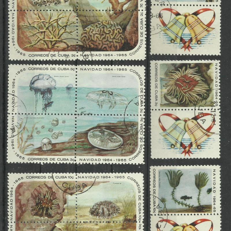 1964.- Kuba -Cuba -MNH/**- de pecsételt - Halak sor