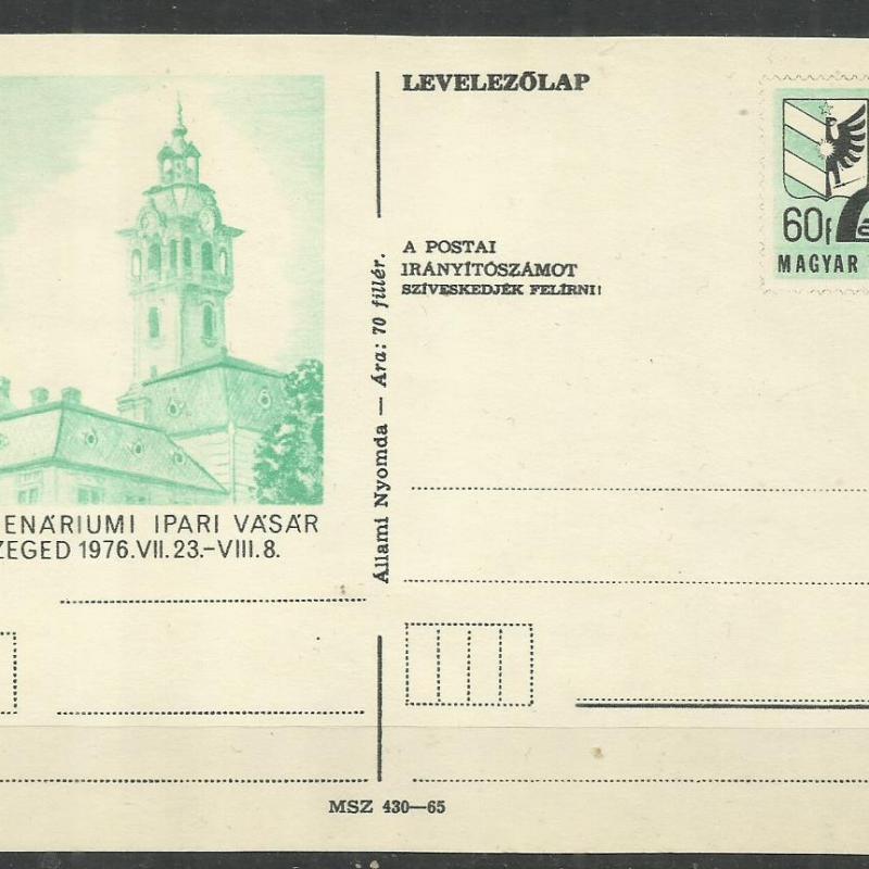 1976- Szeged - Ipari Vásár - levelezőlap