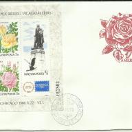 1986.- boríték -grafika - F.D.C. +blokk - AMERIPEX'86