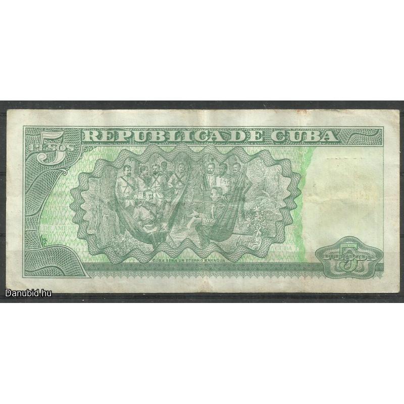 2011.- Kuba - 5 pezó papírpénz - használt