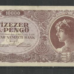 1946.- Tízezer B.- pengő - 1 x hajtott - 10 000