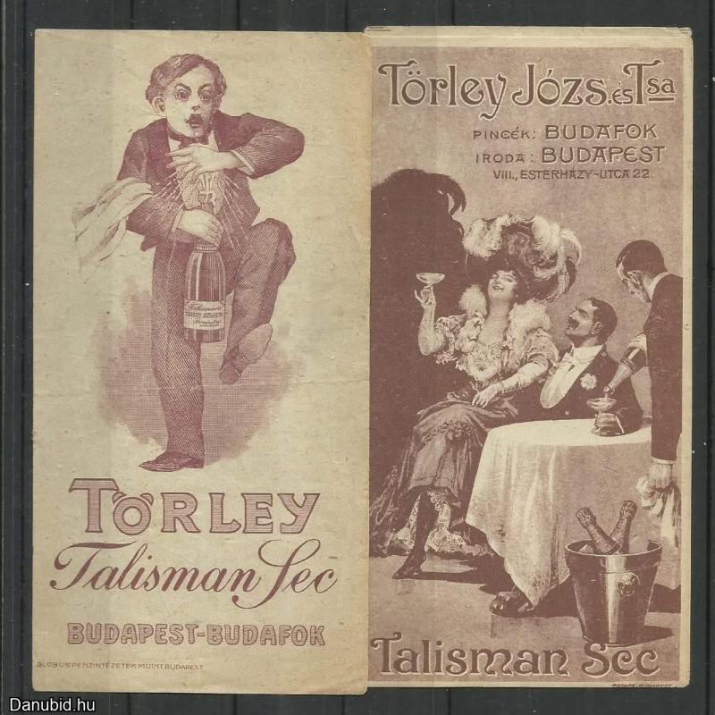1920.- Számolócédula -2 db - Törley -Talisman sec