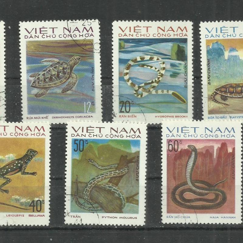 1975.- Vietnám - MNH/**- de pecsételt- Hüllők,-kígyó,gyík,teknős